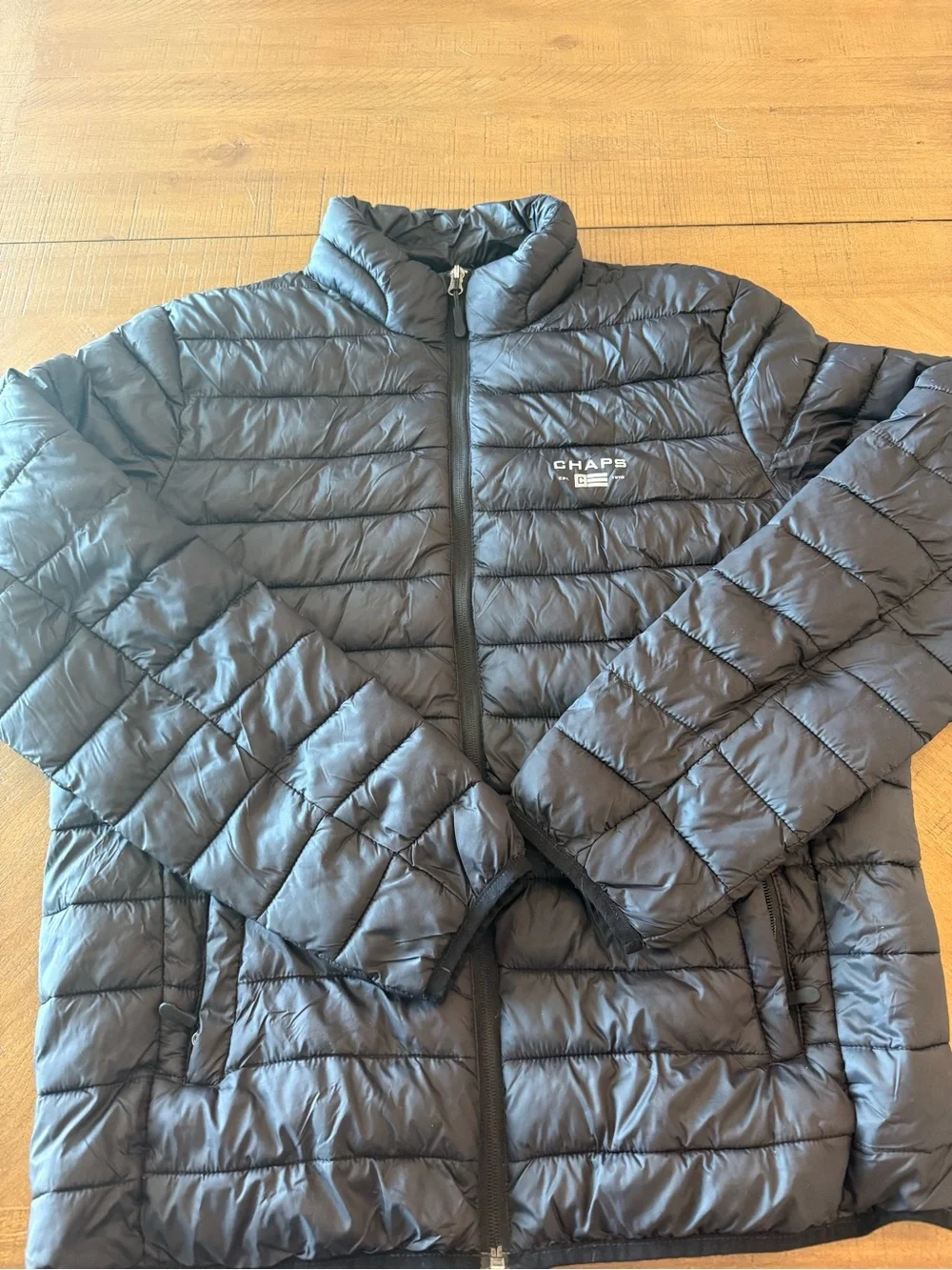 Chaps Men's Black Quilted Puffer Jacket